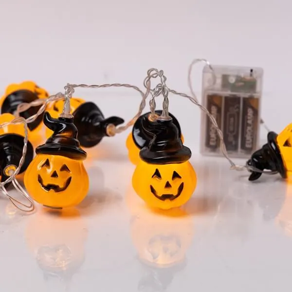 Σειρά μπαταρίας 10 κολοκύθες Halloween 1,35 m