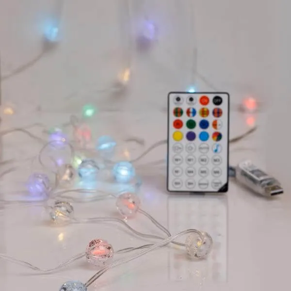 Σειρά 100 LED με μπάλες 15 m Wi-Fi RGB