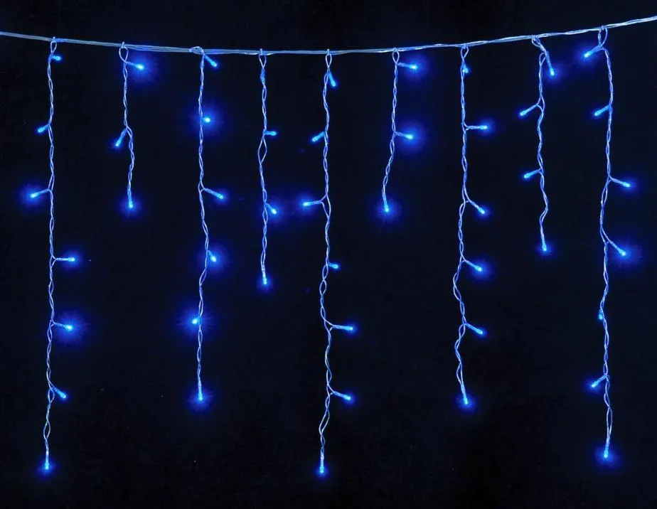 Κουρτίνα βροχή 100 LED μπλε εξωτερικού χώρου 1,80 μ.