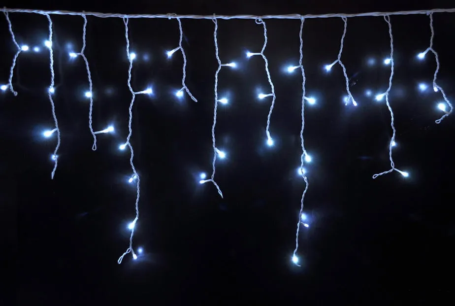 Κουρτίνα βροχή 100 LED ψυχρό λευκό 5,5 μέτρα
