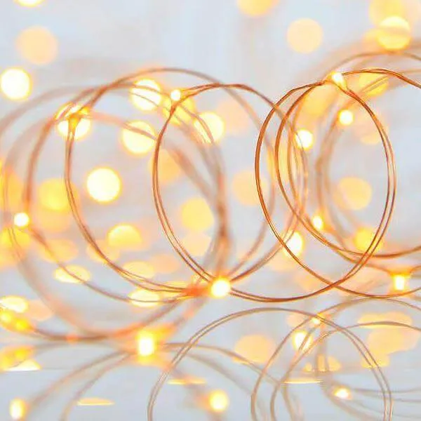 Σειρά 100 LED 10 m χαλκού θερμό λευκό