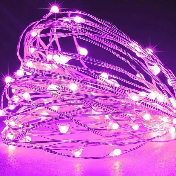 Σειρά 100 LED 10 μέτρων σε ροζ απόχρωση