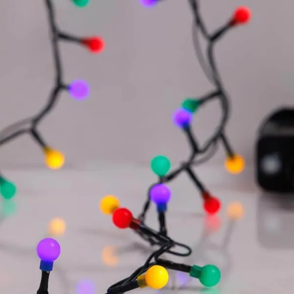Σειρά 100 LED με χρωματιστές μπαλίτσες, 3 μέτρα