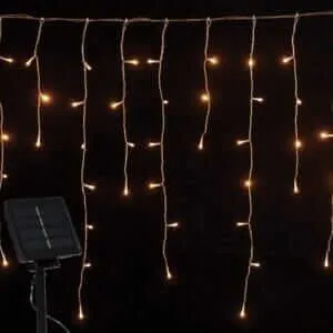 Κουρτίνα βροχή 144 LED ηλιακού 3 μέτρα εξωτερικού χώρου
