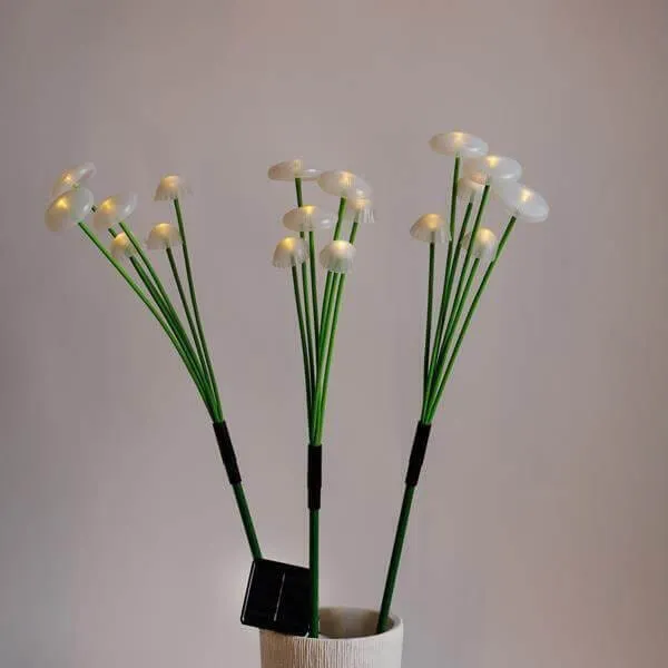 Σειρά 18 LED ηλιακή με πλαστικά μανιτάρια 75 cm εξωτερικού χώρου