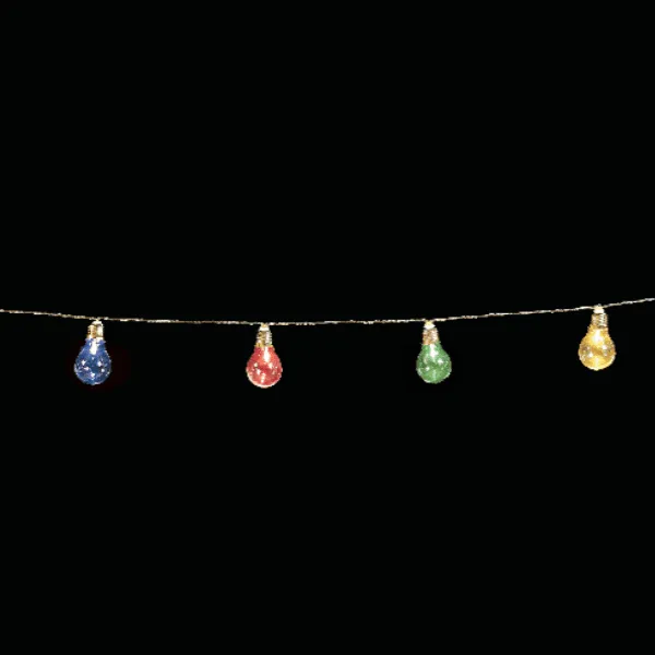 Γιρλάντα 20 LED γυάλινοι γλόμποι 5 μέτρα πολύχρωμη εξωτερικού χώρου