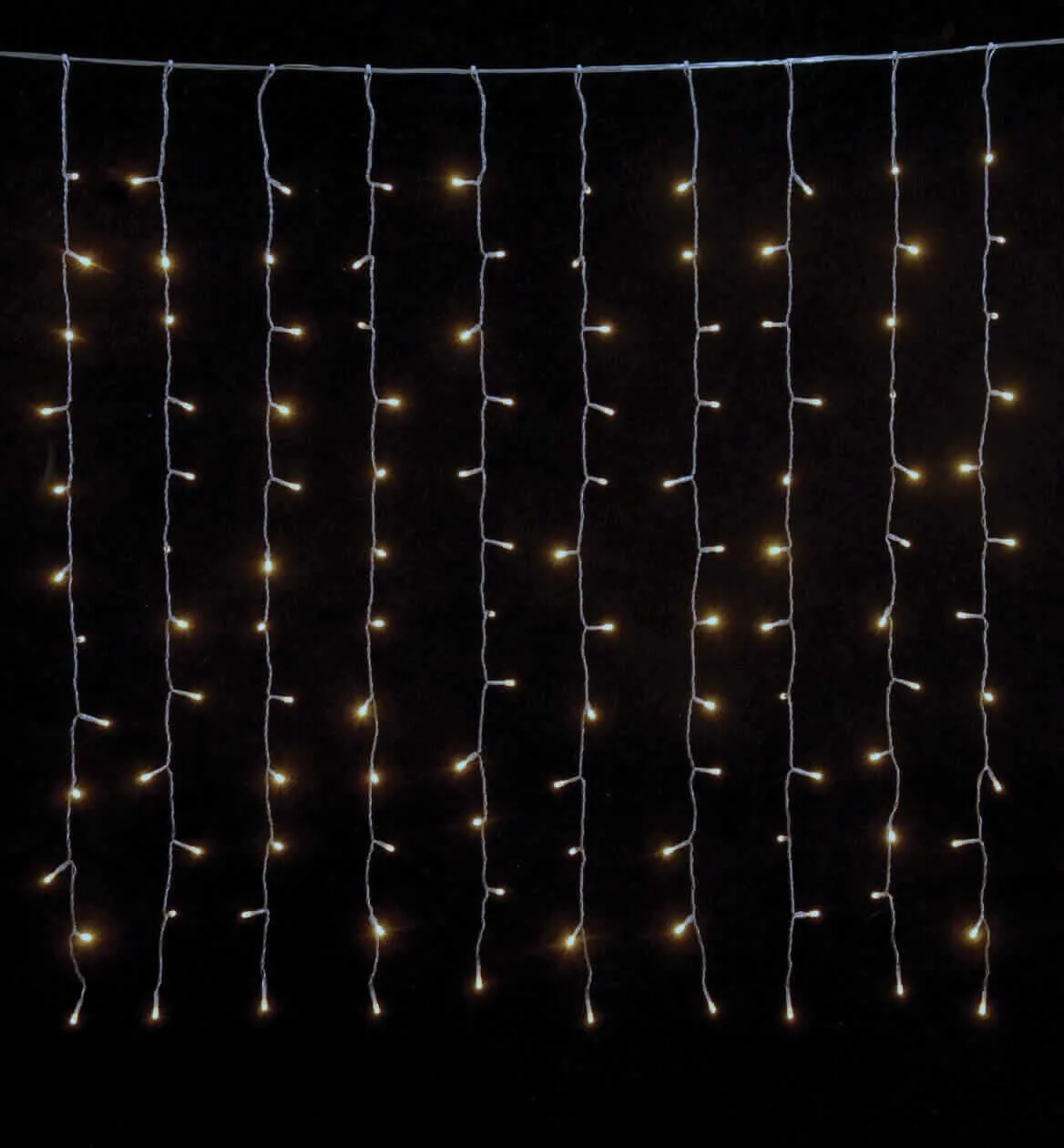 Κουρτίνα 150 LED 2x1 μ. θερμό λευκό οπάλ