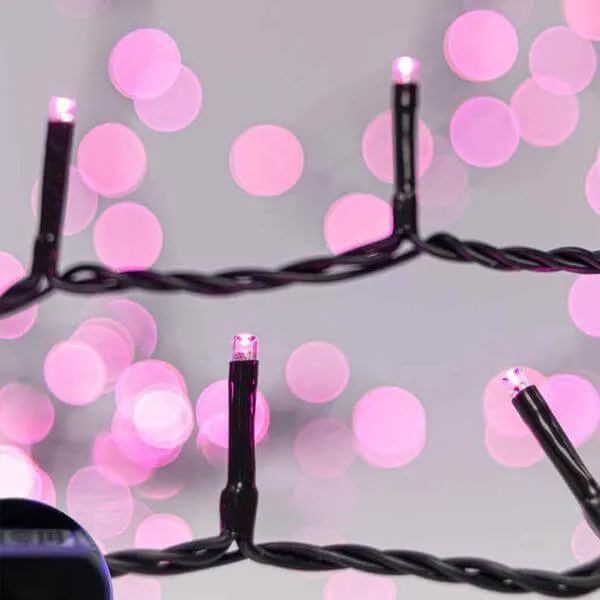 Σειρά 240 LED 12 μέτρων, ροζ, εξωτερικού χώρου