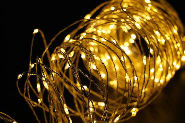 Σειρά 30 LED μπαταρίας 2,85 m χαλκός θερμό λευκό