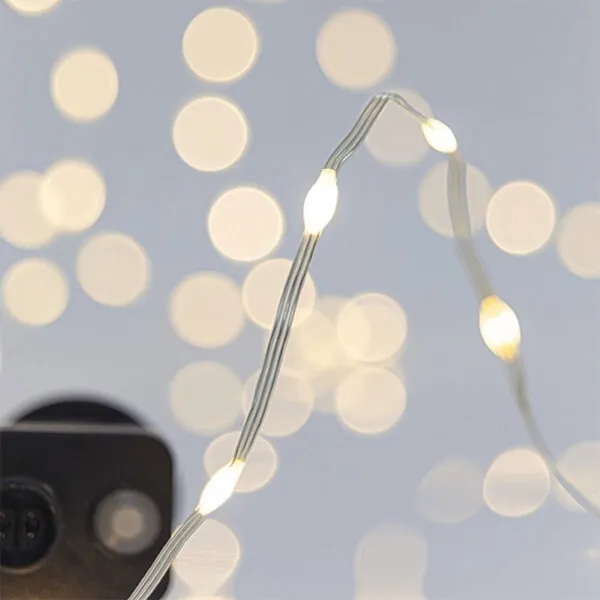 Σειρά 300 LED 15 μέτρων σε χάλκινο καλώδιο εξωτερικού χώρου