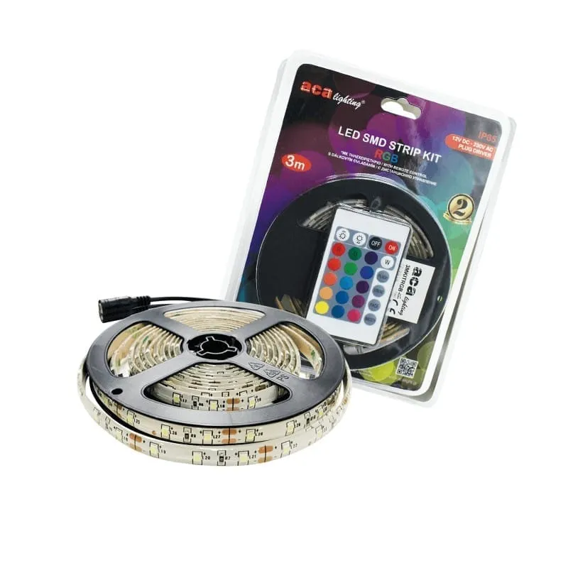 Ταινία LED RGB 3μ. με τηλεχειριστήριο