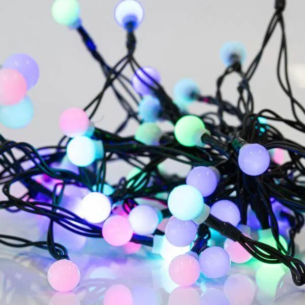 Σειρά 40 LED με διακοσμητικές μπάλες, 3,90 m πολύχρωμη