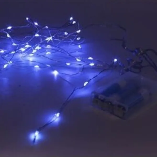 Σειρά 50 LED μπαταρίας 3,7 μ. σε μπλε