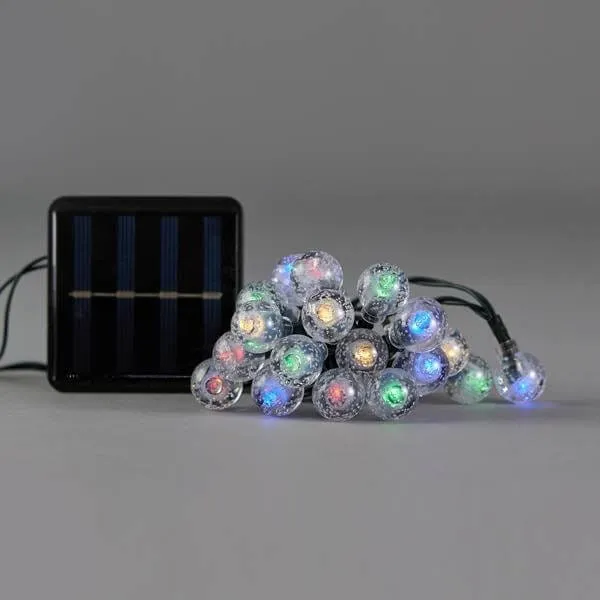 Σειρά 80 LED με ακρυλικές μπάλες solar 8 μέτρα εξωτερικού