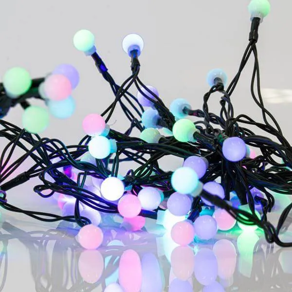 Σειρά 80 LED με διακοσμητικές μπάλες, 7,90 m πολύχρωμη