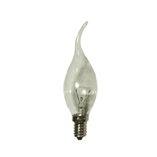 Λάμπα κεράκι με μύτη διάφανη 60W E14