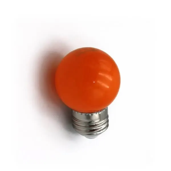 Λάμπα LED σφαιρική G45 E27 πορτοκαλί φως