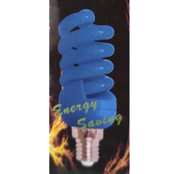 Λάμπα σπιράλ E14 15W σε βαθύ μπλε