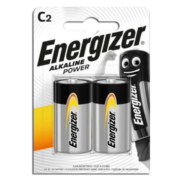 Μπαταρίες Energizer C αλκαλικές, σετ 2 τεμαχίων
