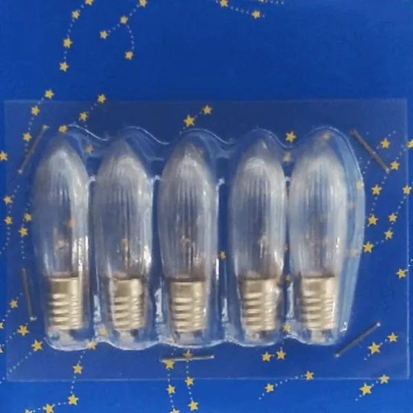 Ανταλλακτικά λαμπάκια 12V για κηροπήγια, σετ 5 τεμαχίων