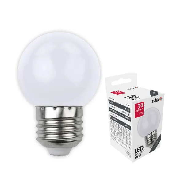 Λάμπα LED σφαιρική G45 E27 πορτοκαλί φως