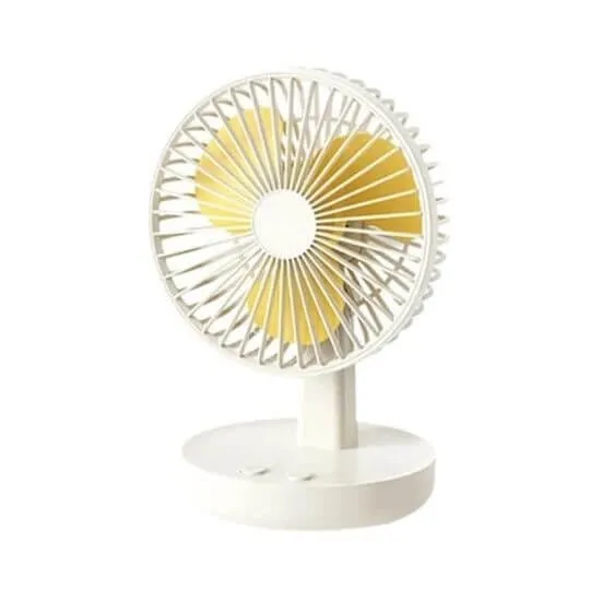 Επιτραπέζιος ανεμιστήρας με LED φωτισμό, επαναφορτιζόμενος