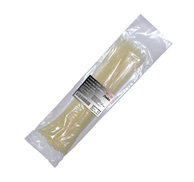 Δεματικά καλωδίων διάφανα 36,8 cm, 100 τεμάχια