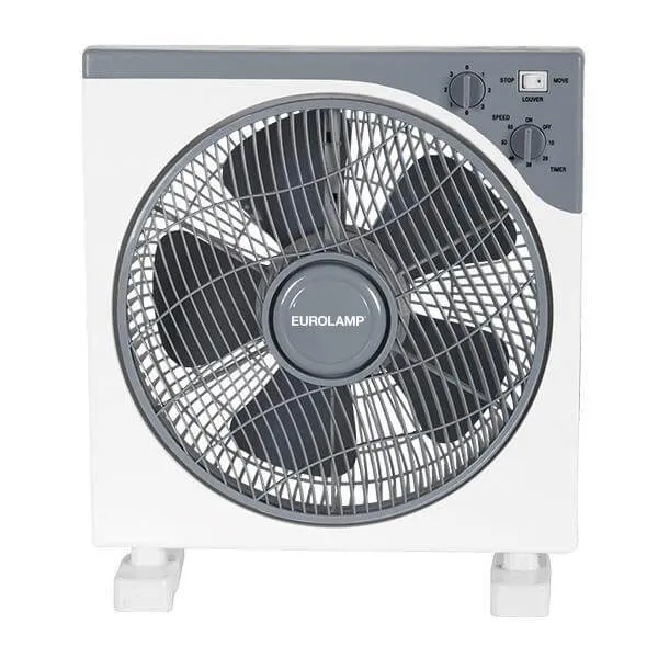 Box Fan τετράγωνος 45W με χρονοδιακόπτη, Φ37cm