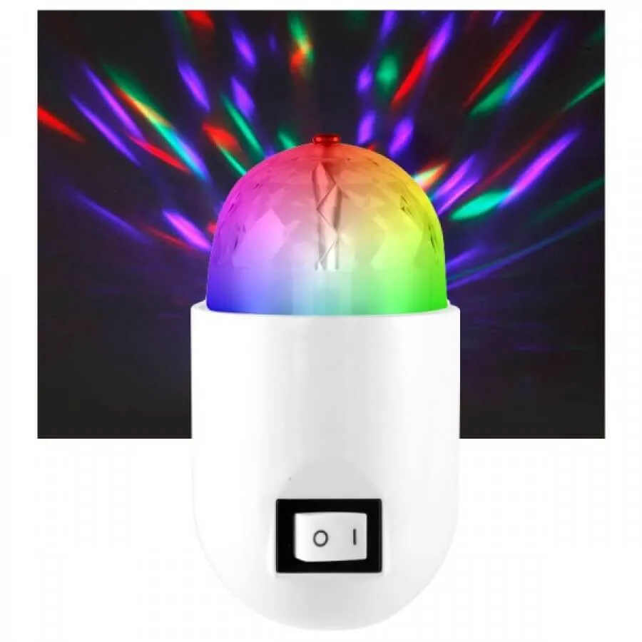 Φωτάκι νυκτός disco με περιστρεφόμενα RGB χρώματα