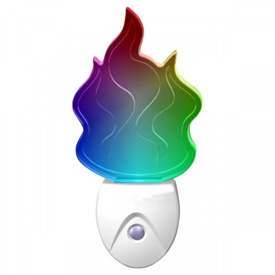 Φωτάκι νυκτός φλόγα RGB με αυτόματο αισθητήρα