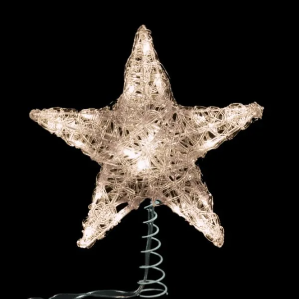 Αστέρι κορυφής δέντρου 25 cm, 20 LED θερμό λευκό