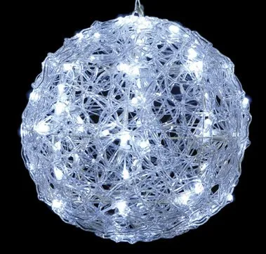 Μπάλα LED 20 cm με 30 φώτα ψυχρό λευκό