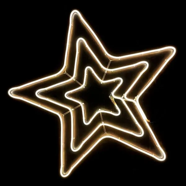 Φωτοσωλήνας NEON αστέρι τριπλό 80x80 cm εξωτερικού χώρου