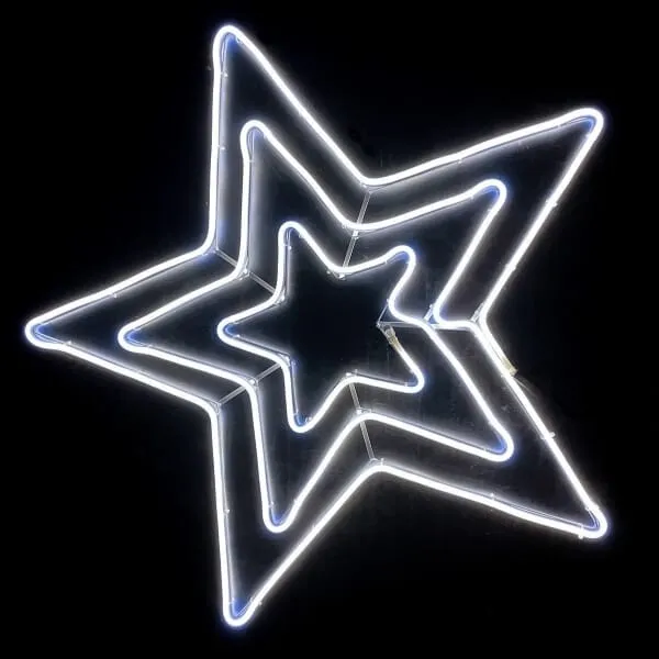 Φωτοσωλήνας NEON αστέρι τριπλό 80x80 cm εξωτερικού χώρου