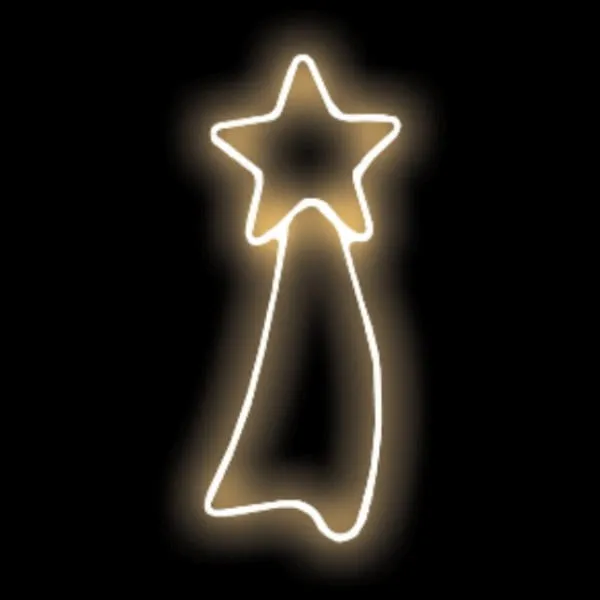 Φωτοσωλήνας NEON LED κομήτης εξωτερικού χώρου, 69x29 cm