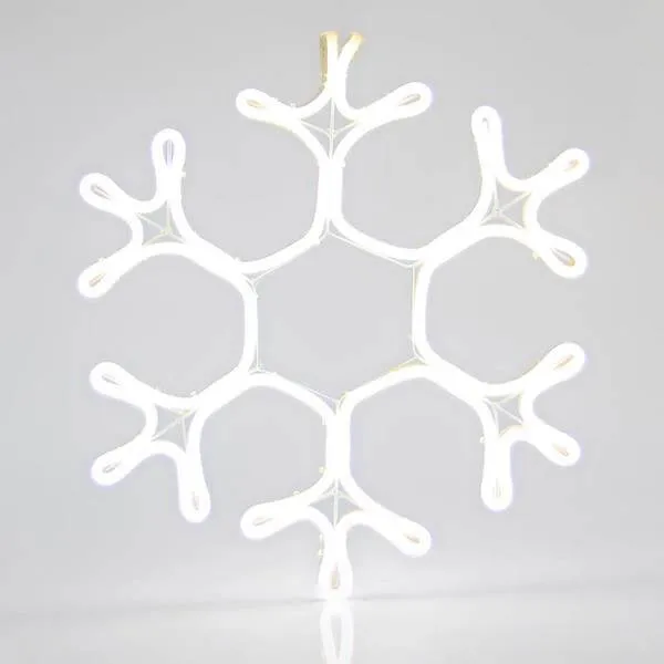 Φωτοσωλήνας NEON LED χιονονιφάδα 45x35 cm εξωτερικού χώρου