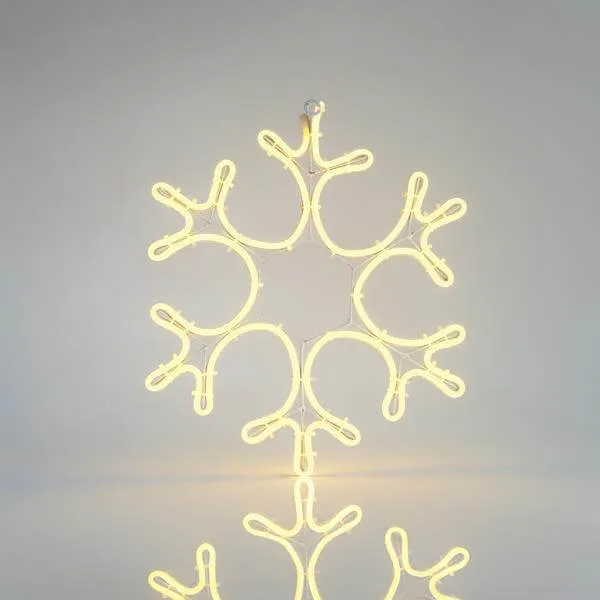 Φωτοσωλήνας NEON LED χιονονιφάδα 45x35 cm εξωτερικού χώρου