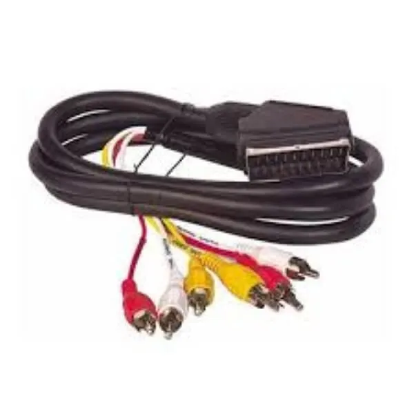 Καλώδιο Scart σε 6 RCA, 1.5 μέτρα, μαύρο