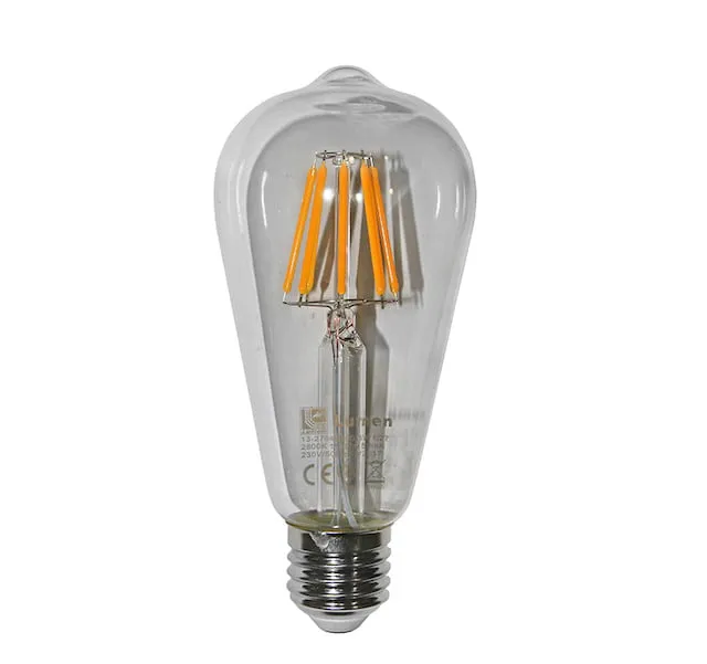 Λάμπα Filament αβοκάντο E27 θερμό λευκό 8W