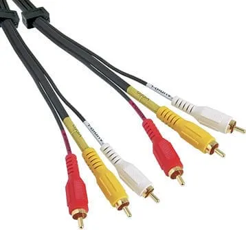 Καλώδιο RCA 3 σε 3, 1.5 μέτρα, Μαύρο