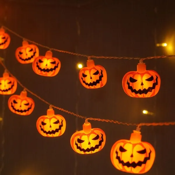 Σειρά μπαταρίας 10 κολοκύθες Halloween 1,35 m
