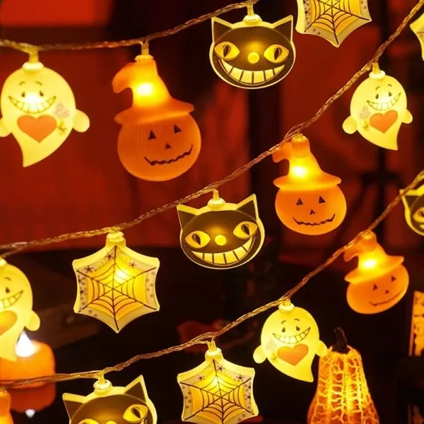 Σειρά μπαταρίας 10 κολοκύθες Halloween 1,35 m
