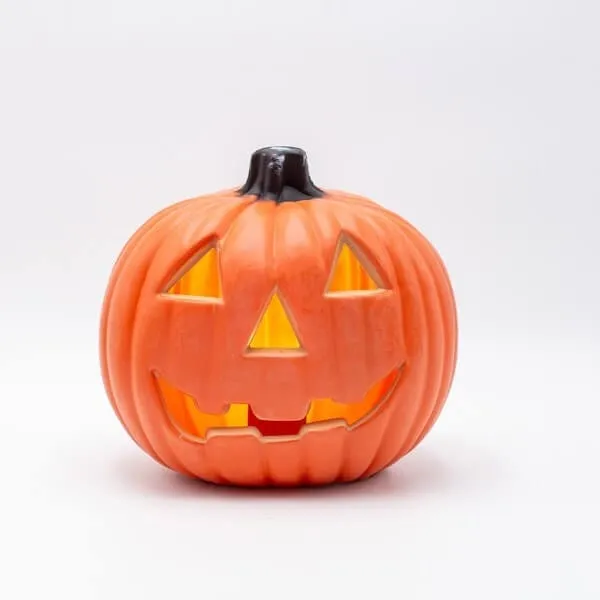 Κολοκύθα Halloween μπαταρίας με 6 LED θερμό φως