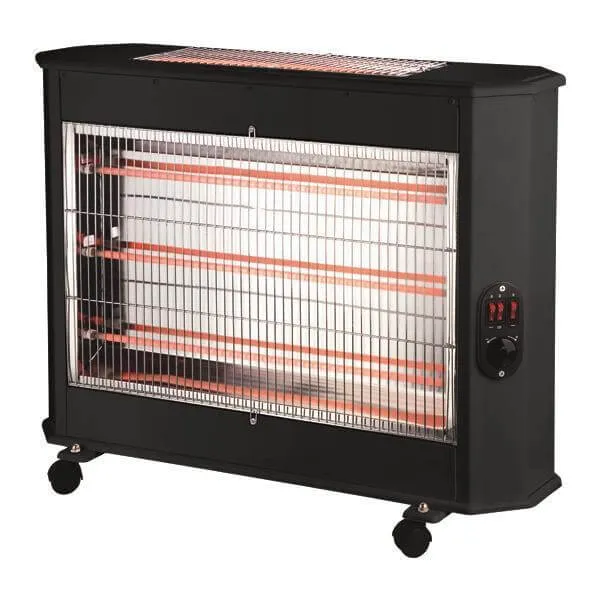 Θερμάστρα χαλαζία 2800W διπλής πλευράς, μαύρη