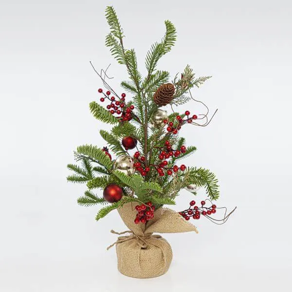 Δέντρο επιτραπέζιο με berry και μπάλες 60 cm